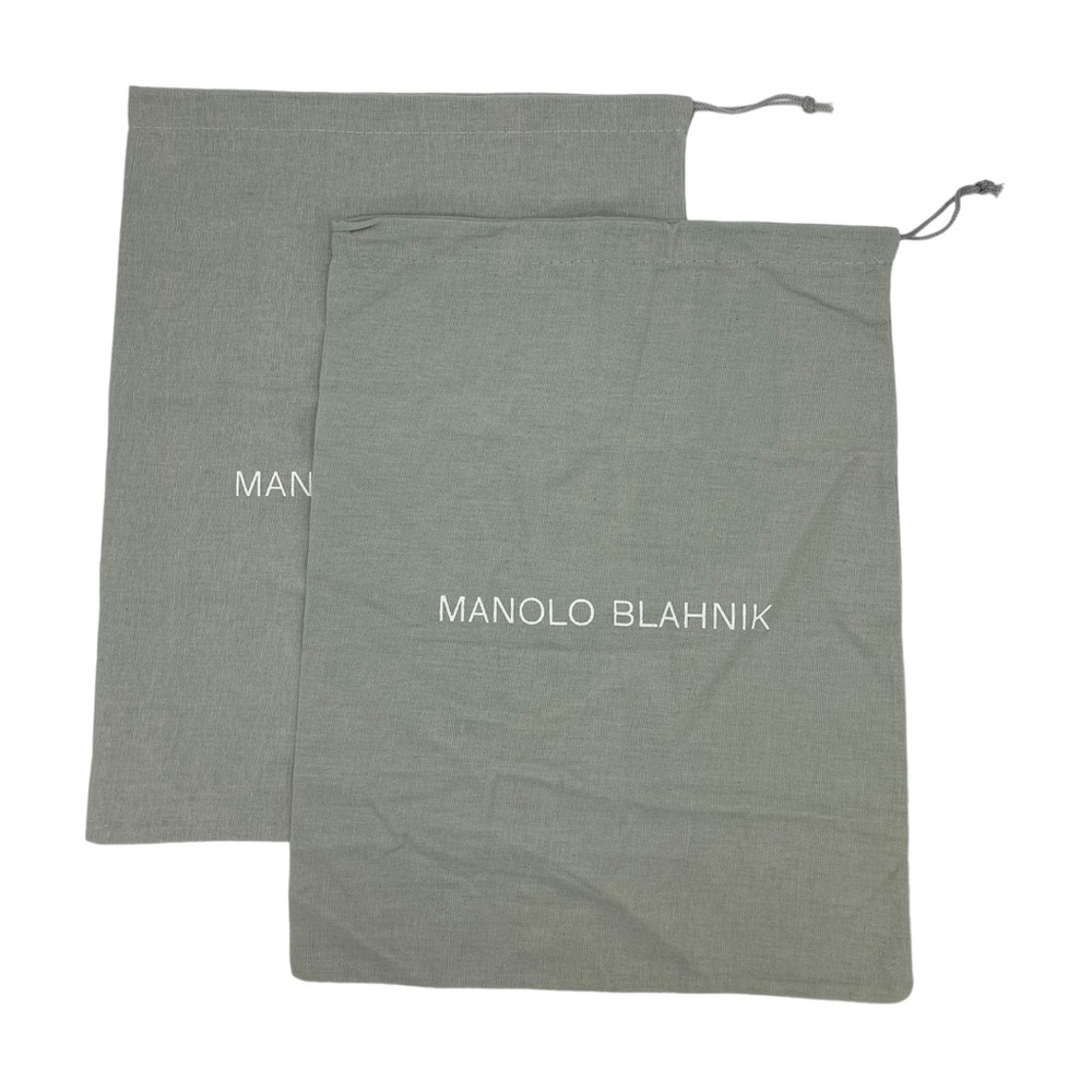 New - Manolo Blahnik Shoe Dust Bags - 10.5" W x 13" H - Qty 2